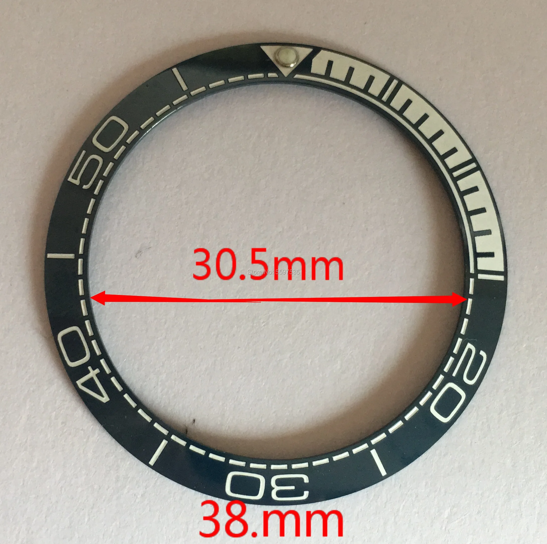 New 38mm High Quality Black/orange Ceramic Bezel Insert For Sea master SKX007 SKX009 Divers Men's Watches Luminous pip | Наручные