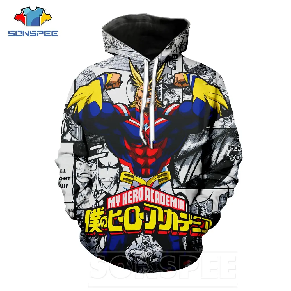 

Толстовка Мужская/Женская SONSPEE с 3D-принтом из аниме «Моя геройская Академия», толстовка с круглым вырезом и надписью «Харадзюку»