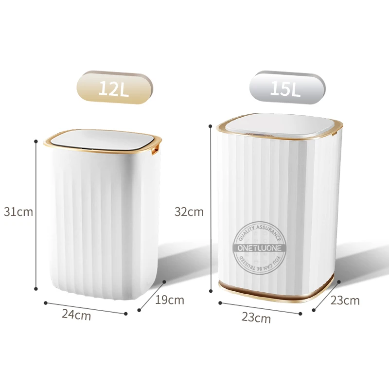 Умная мусорная корзина 15 л с автоматическим датчиком электрическая кухонная для
