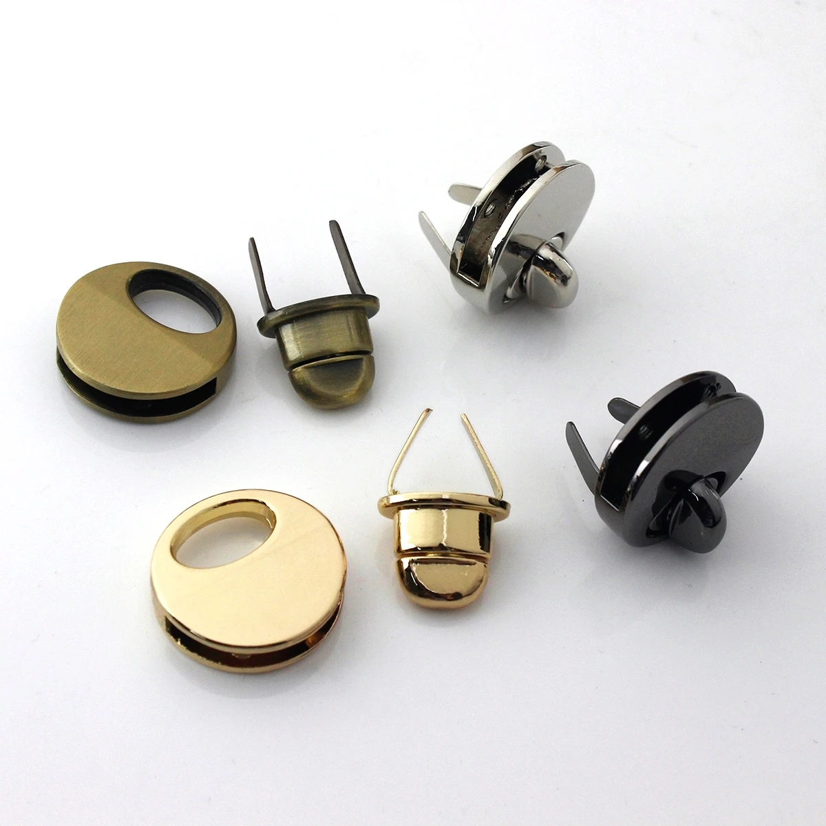 1 шт. металлическая круглая форма сумка с поворотным замком и застежкой кожаная