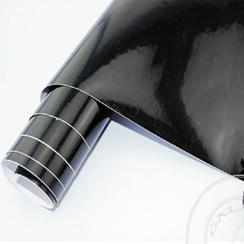 

200 mm X 1520 mm Glossy Black Sticker For smooth surface recover accessories
