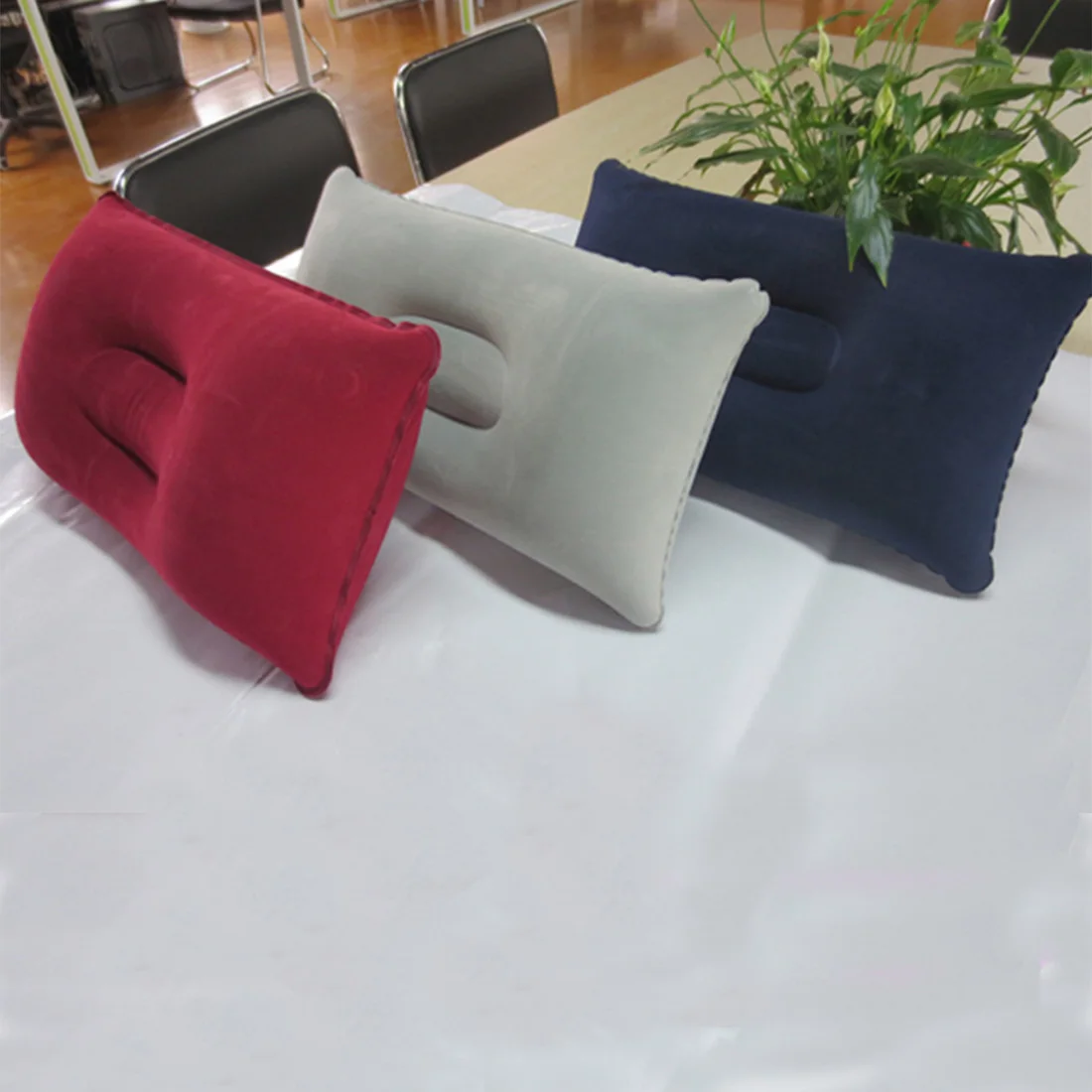 Портативная Мягкая надувная подушка для путешествий двухсторонняя кемпинга