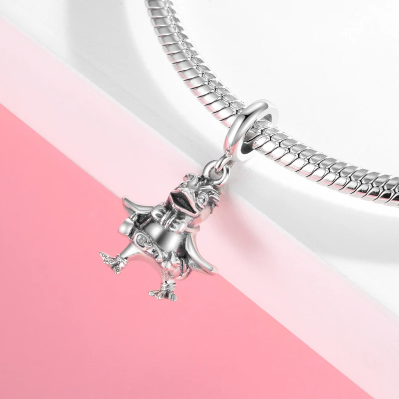 

Шармы из серебра 925 пробы с изображением приключений животных, борющихся с курицей, для самостоятельного изготовления бусин в виде животных...