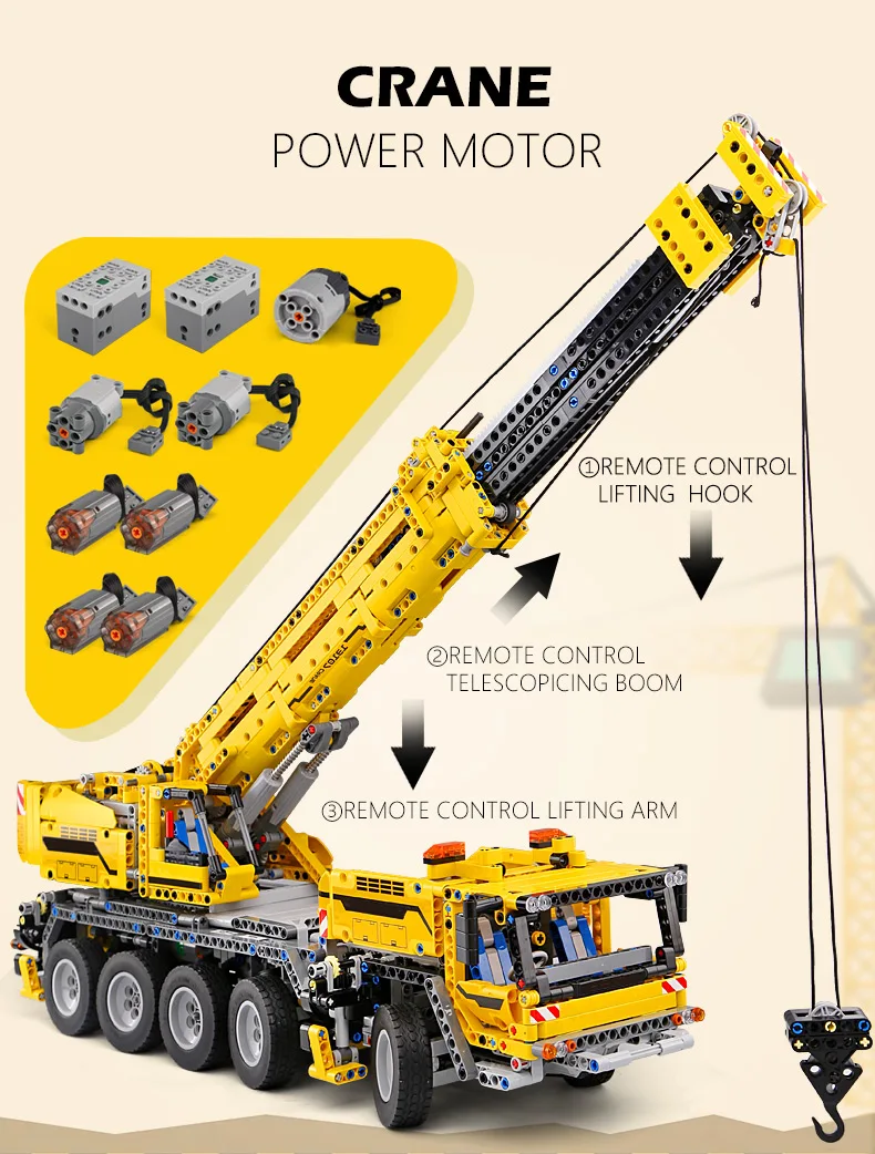 Technic series 42009 мощность двигателя передвижной подъемный кран Mk II модель автомобиля строительные блоки кирпичи 20004 игрушка детский Рождественский подарок