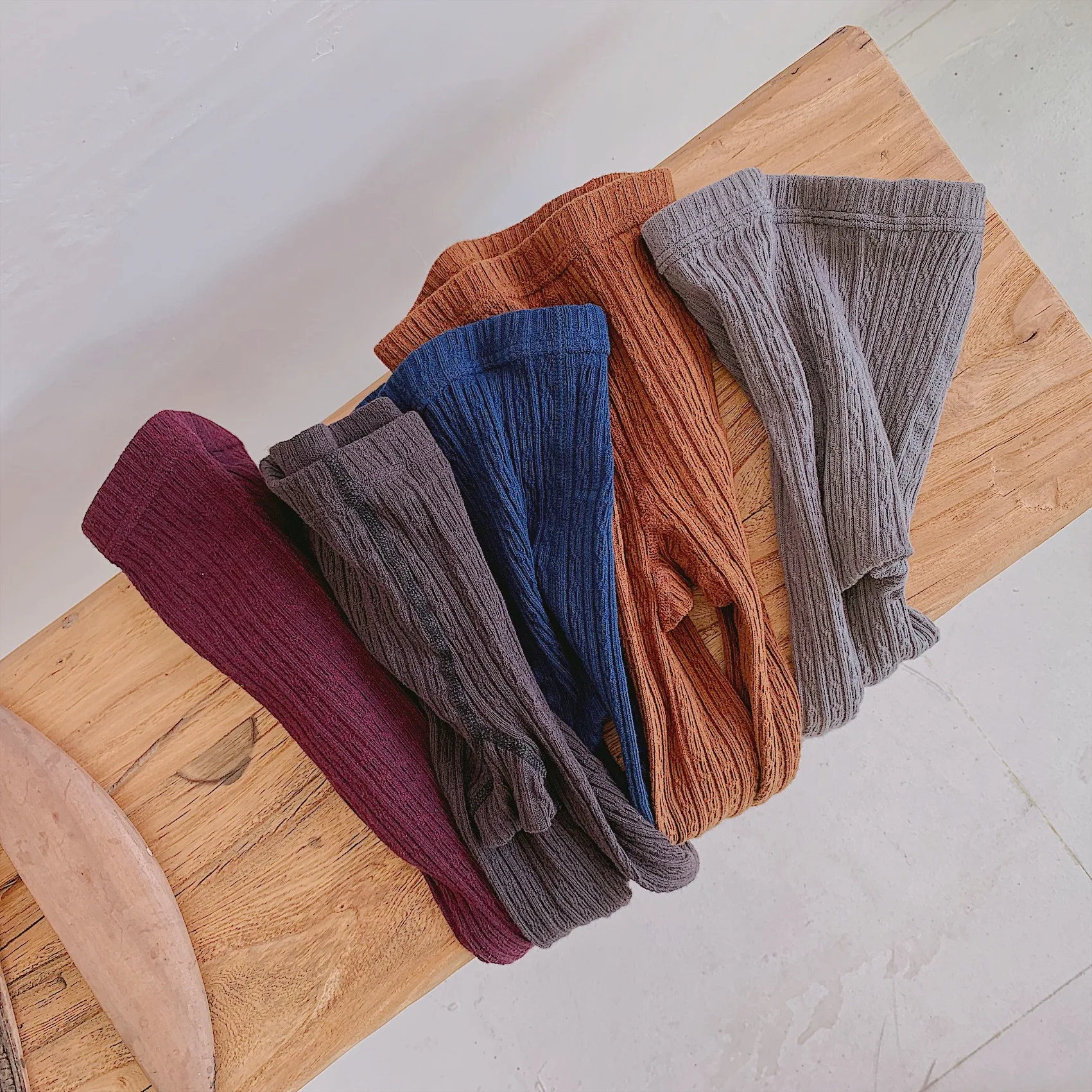 Осенние детские колготки трикотажные хлопковые для девочек чулки малышей