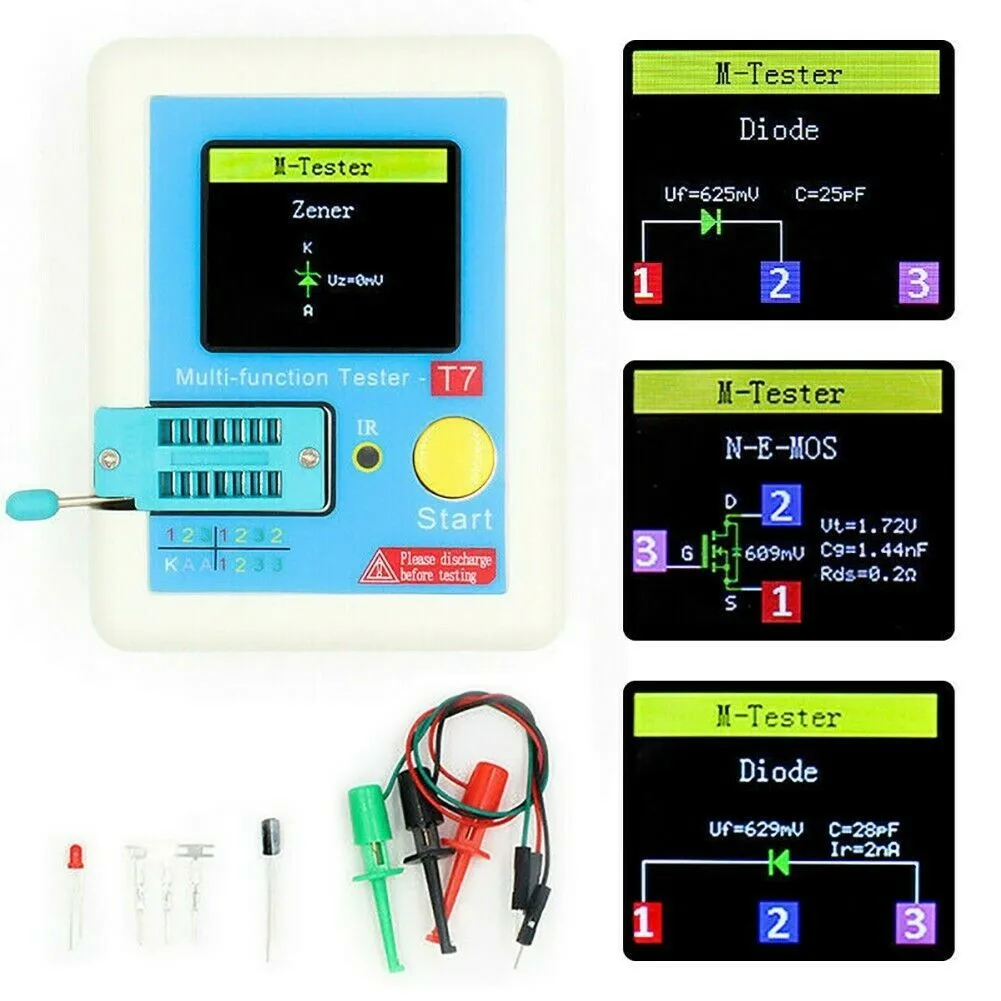 

LCR-TC1/LCR-T7 Transistor Tester Multifunctional TFT Backlight Battery