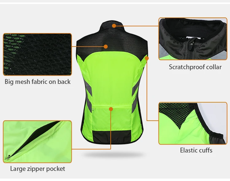 WOSAWE мотоциклетный светоотражающий жилет куртка с высокой видимостью для