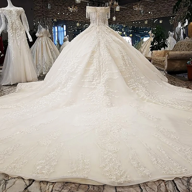 LS65392 цвета слоновой кости с открытыми плечами милое бальное платье на шнуровке
