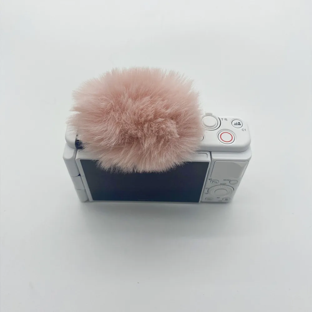 Deat Cat Furry windshield And Hot Shoes For Sony ZV-1 Vlog Outdoor Windscreen Artifical And Hot Boots For Sony ZVE 10