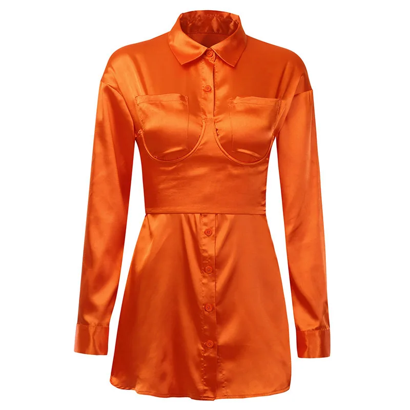 Модная пикантная блузка INGOO платье рубашка женские тонкие топы с лацканами