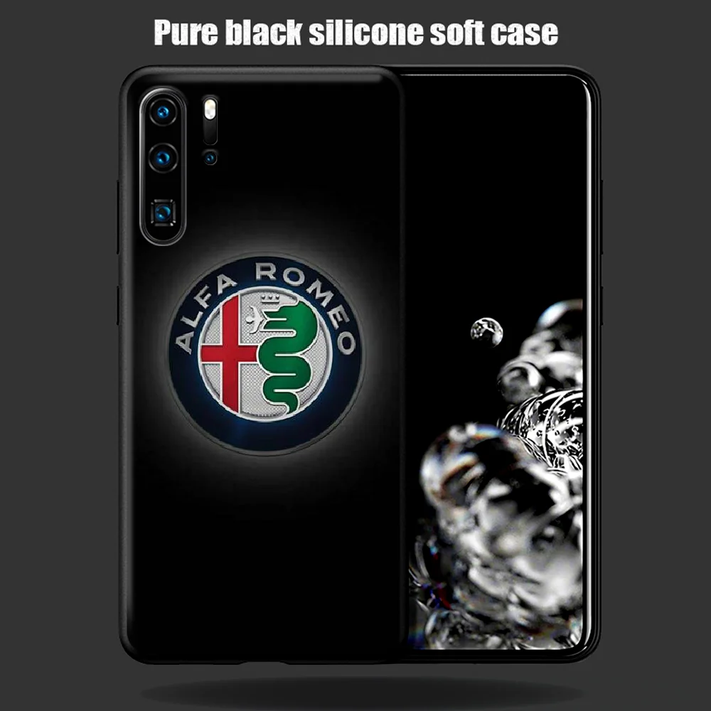 

Alfa Romeo Giulietta Car Logo Phone Case For Huawei P Mate 10 20 30 40 Pro Lite Smart 2019 2021 black Bumper Pretty Waterproof