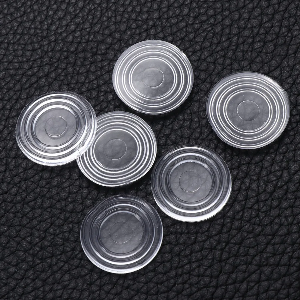 

18 Pcs Furniture Bumpers Round Shape Glass Table Pads Transparent Rubber Mat Non-slip Grip Pads for Wall and Wooden