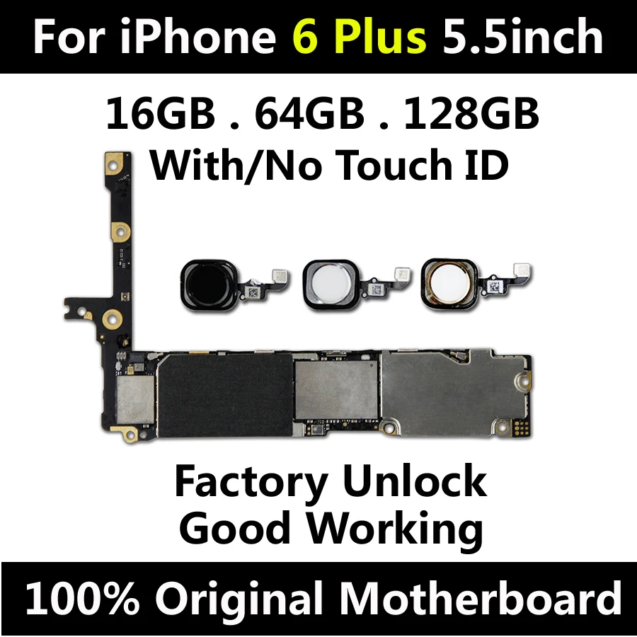 Оригинальная материнская плата 16 Гб 64 128 ГБ для iPhone 6 Plus 5 дюймов Заводская