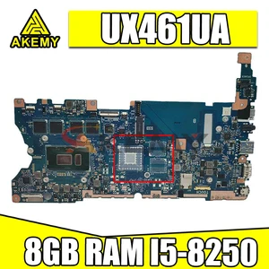 akemy ux461ua motherboard 8gb ram i5 8250 cpu mainboard for asus ux461un ux461ua ux461u ux461 laptop motherboard free shipping free global shipping