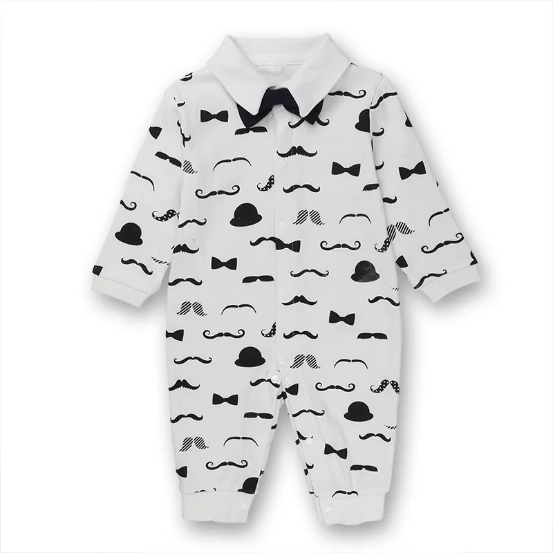 Dot Toddler Kid Infant Baby Boy Clothes Gentleman Suit Long Sleeve Romper Bow Tie Jumpsuit One-piece Outfit Clothing 0-2T |
