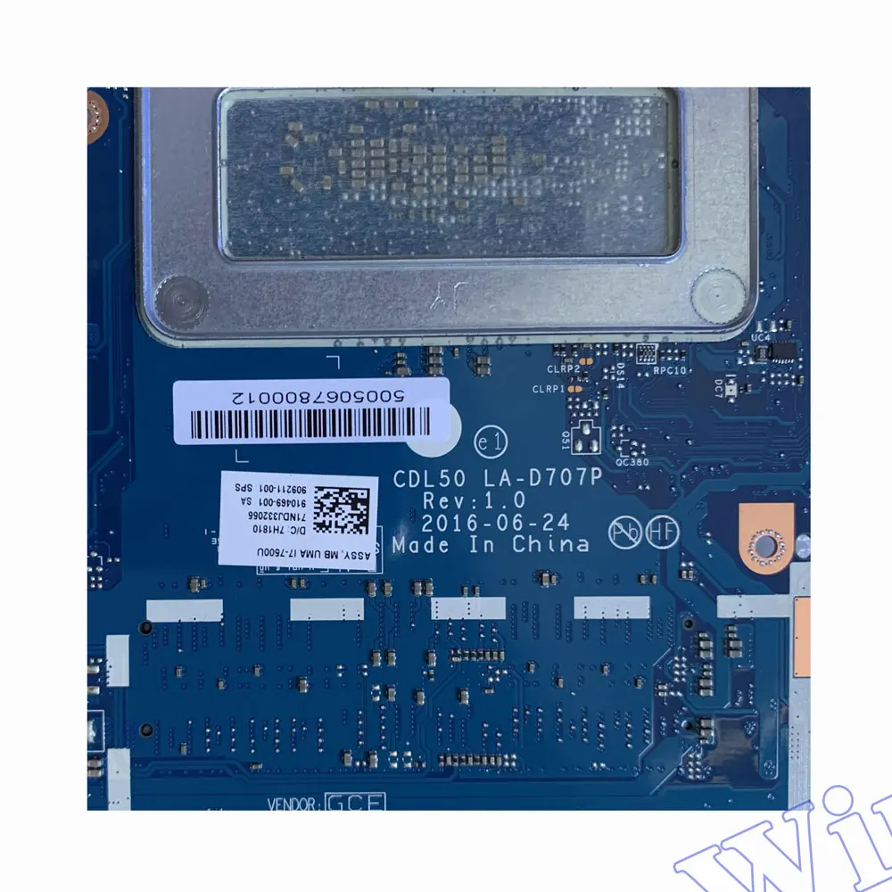 I7-7500U Материнские платы для ноутбуков HP 15-AC 15-AY PN 910469-001 909211-001 100% полностью