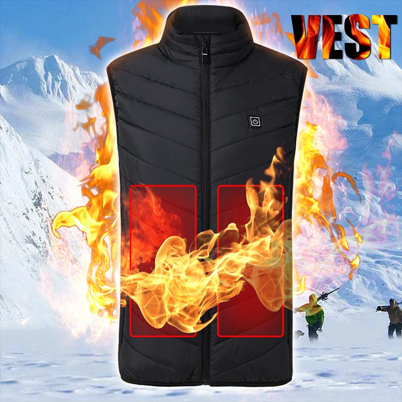 Горячая Распродажа жилет с подогревом от usb уличная жилетка электрическим зимняя