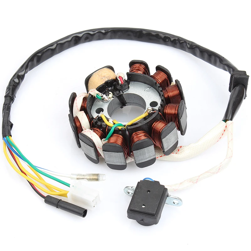Магнето катушка зажигания статора 11 полюсов для GY6 125cc 150cc Мопед Скутер ATV Quad Go Kart Мотоцикл 152QMI 157QMJ велосипед