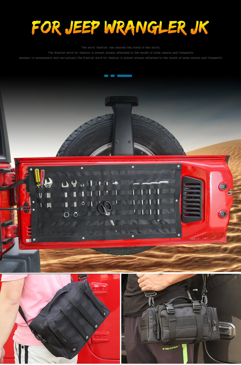 SHINEKA укладка для Jeep Wrangler Автомобильная многофункциональная сумка для хранения Чемодан с инструментами Органайзер аксессуары для Jeep Wrangler