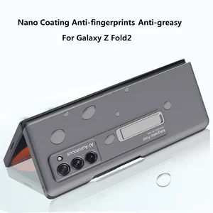 PC Hard Magnetic Stand Holder Ultra-thin Case For Samsung Galaxy Z Fold
2 5G Phone Cover Solid Color New Shockproof Fitted Funda