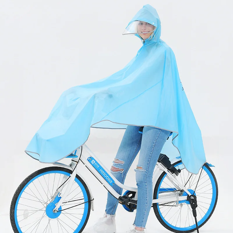 

Safe reflective edge Bicycle Raincoat Rain Coat Poncho Hooded Windproof Rain Cape Mobility Bicycle Cover Use in snowy