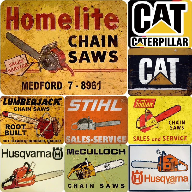 Homelite цепные пилы Металлический Настенный декор для защиты леса сервис