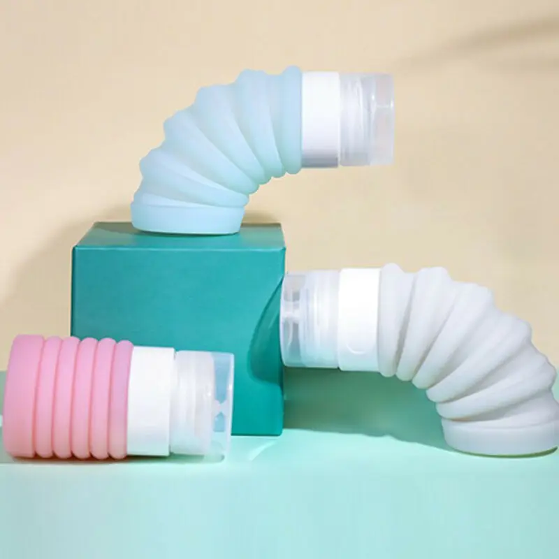 Прозрачная бутылка для жидкости складной силикагелевый прозрачный дорожный