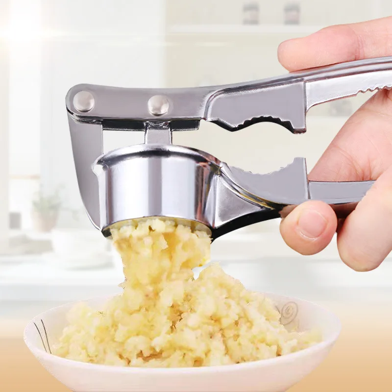 

Metal Garlic Press Multifunction Manual Portable Garlic Mincer Chopper Crusher Cooking Gadgets Walnut Scrape Fish Scales Ginger