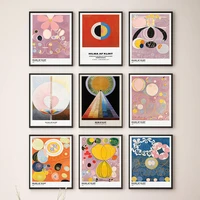 modern retro hilma af klint art exhibition posters temple spiritual abstract canvas painting bedroom wall unique decor pictures
