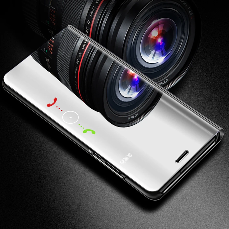 Зеркальный флип-кейс для Samsung Galaxy A10 A20 A30 A40 A50 A60 A70 A80 A90 M30 M20 M10 S9 S8 A6 J4 J6 плюс A9 A7 2018 Note