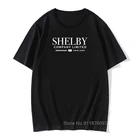 Мужские футболки Shelby Company Limited, вдохновленные принтами Peaky Blinders, топ, футболка, футболка с круглым вырезом под горло черный стиль
