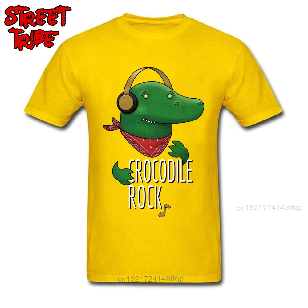 Крокодил рок! Футболки мужские Фанки футболка брендовая новинка мультфильм
