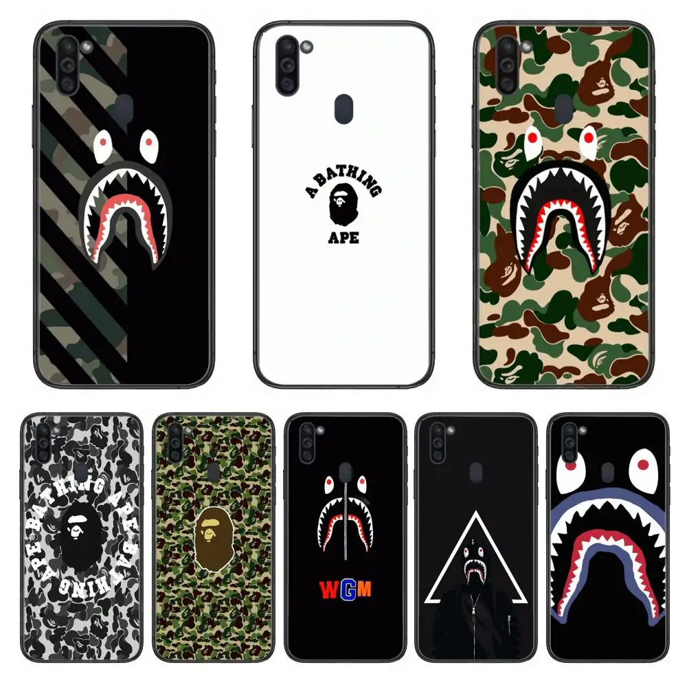 

Shark Luxury goods Mobile Phone Case Hull For Samsung Galaxy M 10 20 21 31 30 60S 31S Black Shell Art Cell Cover TPU