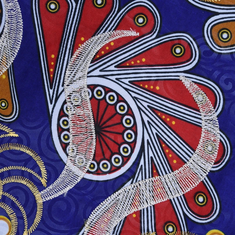 New Nigerian Printing Styles Wax Guipure Lace Fabric Embroidered Material Wax Cord Lace Fabric A1295