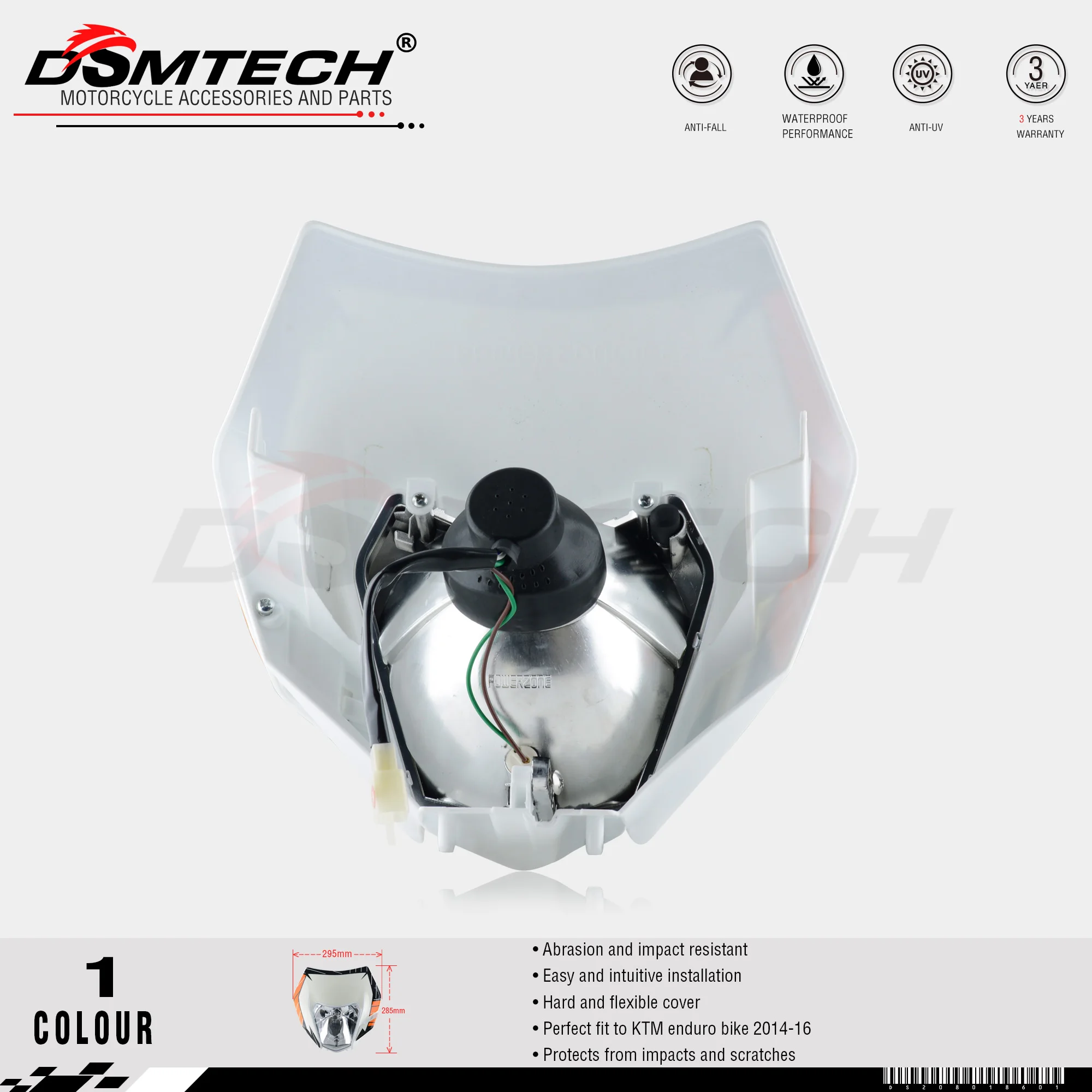 Передняя фара DSMTECH с наклейкой для KTM SX F EXC XCF SMR 2014 2015 2016 мотоцикла кроссового