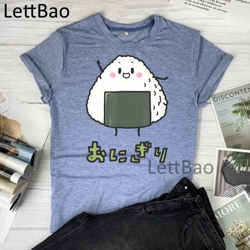 

Kawaii Sushi Japanese Food Women T-shirts Women's Clothing Print Harajuku Funny Vintage Vogue Streetwear Female Cotton T-Shirt