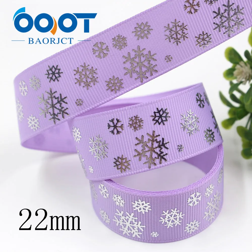 Рождественская лента с серебряной снежинкой 7/8 '' 10 ярдов|Ленты для шитья| |