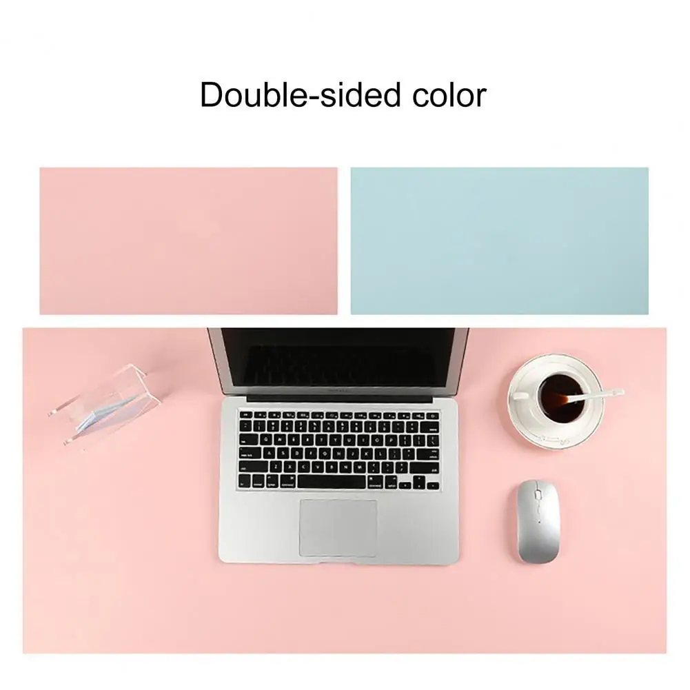 

Mouse Pad Two-sided Use Anti-slip Faux Leather Waterproof Thicken Large Computer Desktop Mice Mat for Home