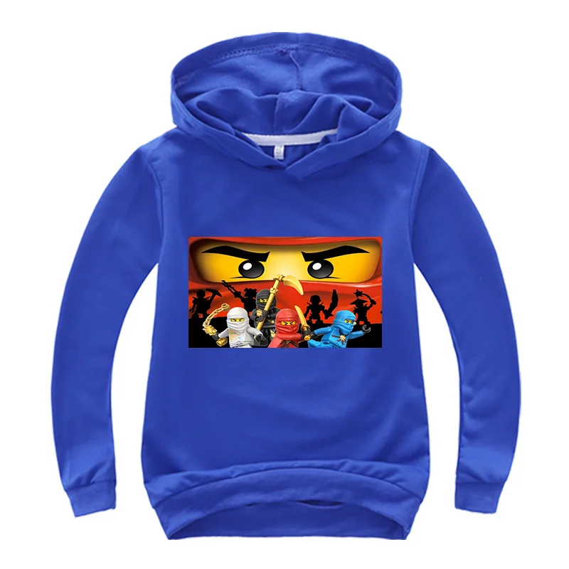 Новинка; толстовка с капюшоном для мальчиков; футболки для малышей; Ninjago; одежда с длинными рукавами и капюшоном для девочек; детская одежда; сезон весна-осень; Верхняя одежда для малышей