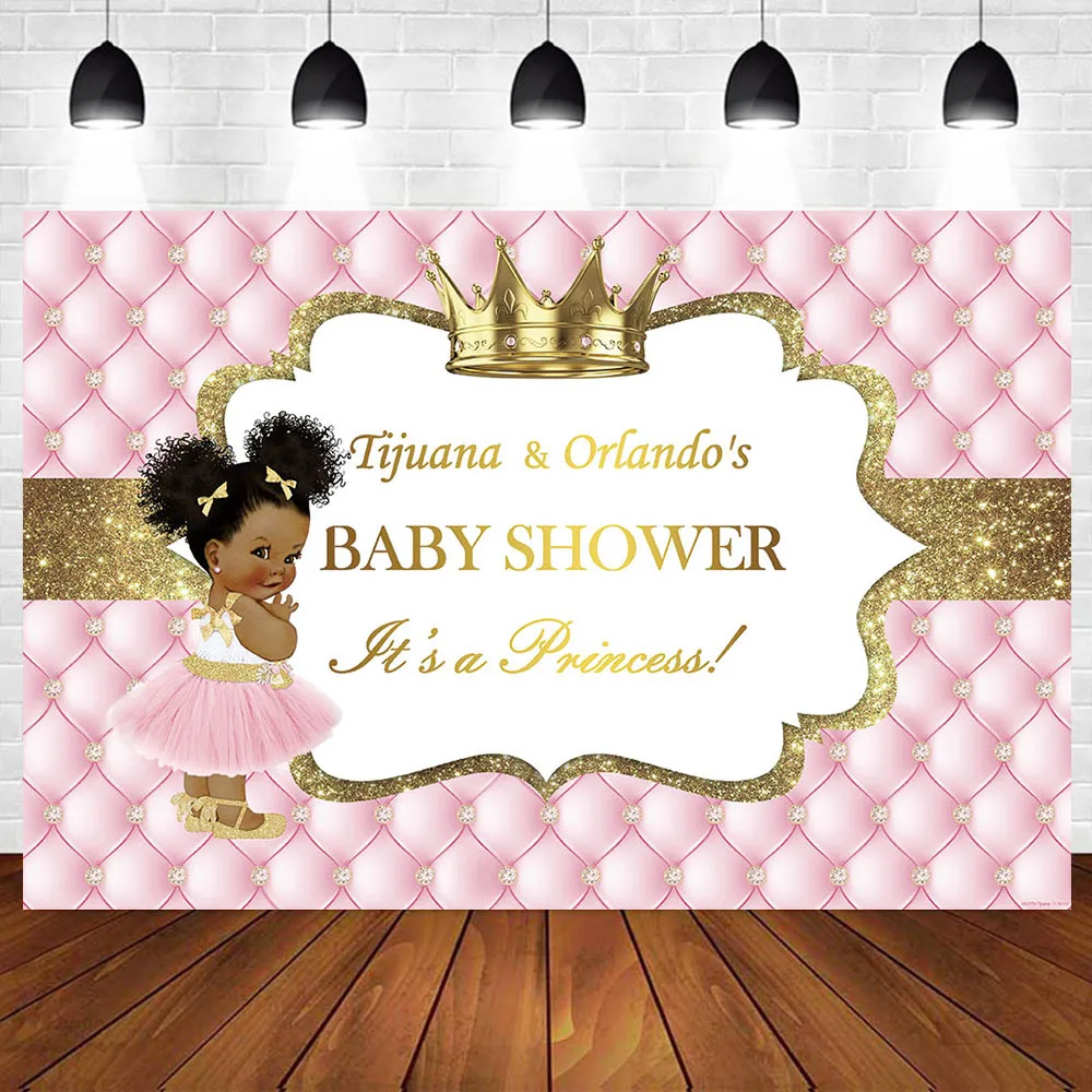 Фон для фотосъемки розовая принцесса Золотая Корона изголовье дивана постер на