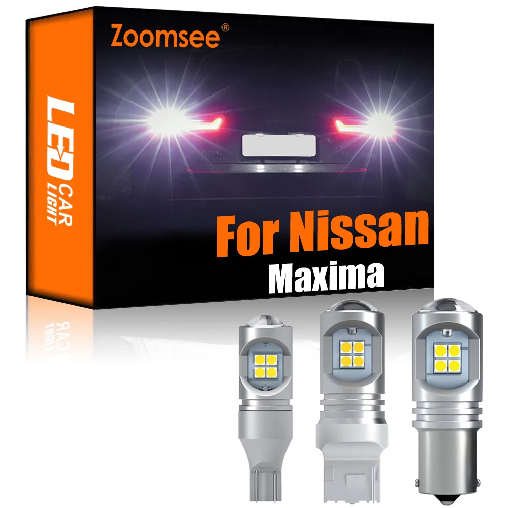 Zoomsee Комплект из 2 предметов белая обратный светодиодный для Nissan Maxima 2000 2014 Canbus