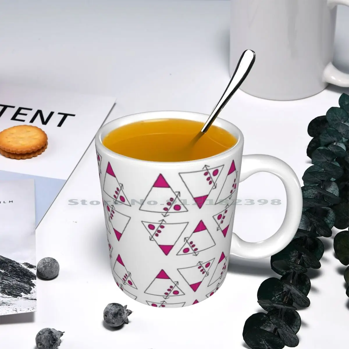 80’s Geometric Design In Magenta And Black. Ceramic Mugs Coffee Cups Milk Tea Mug 80 S Arrows Fashion | Дом и сад