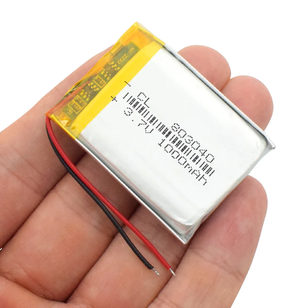 3 7 В 1000 мАч 803040 литий полимерная ионная аккумуляторная батарея Lipo cells для Bluetooth