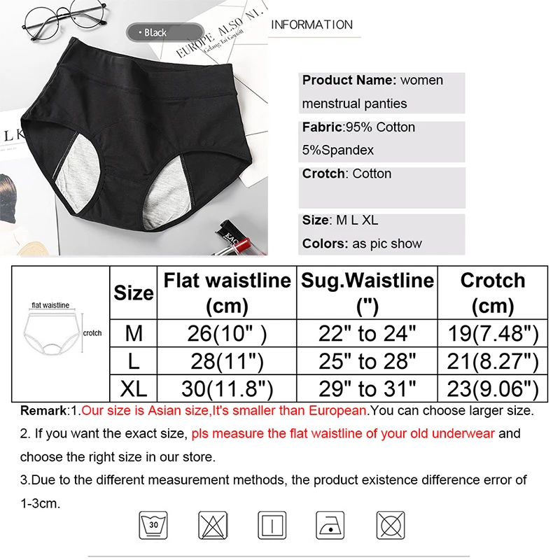 3 шт. 6 цветов менструальные трусики для женщин гигиенические дышащие герметичные