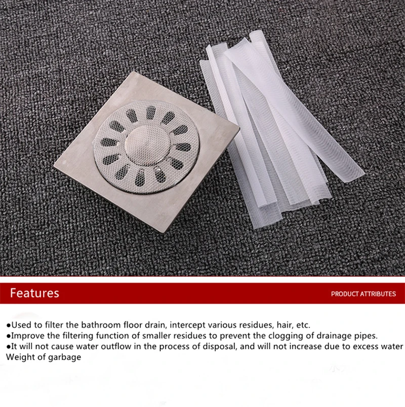 

400pcs Kitchen sink Strainer Bag Mesh filter large floor drain filter hair net drainage outlet anti-blocking For Home Restaurant