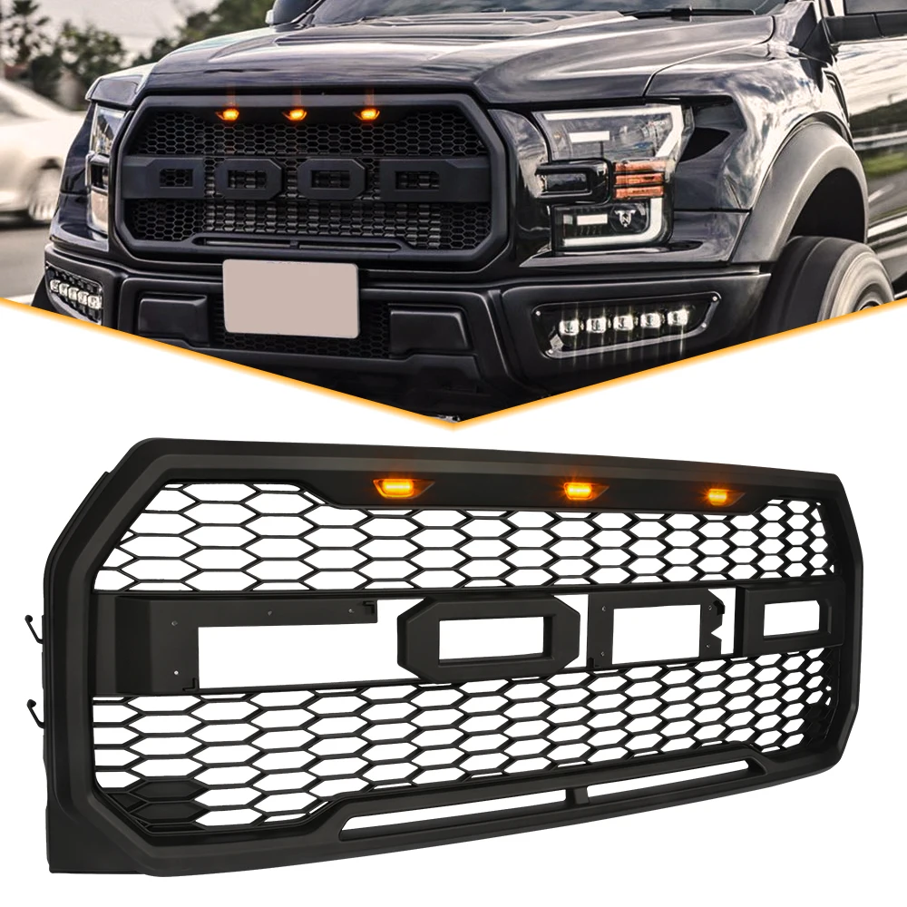 Модифицированная сетка для фотогриля в стиле Раптора переднего бампера F150 2015 2016