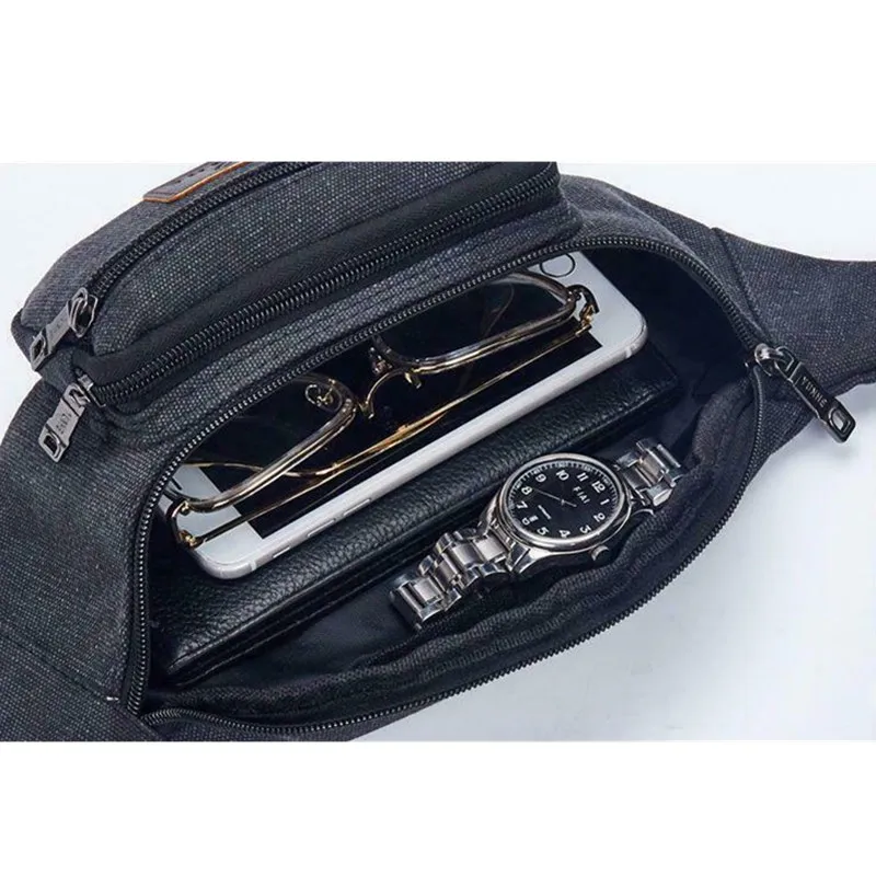 Fashion Men's Belt Bag Fanny Pack Canvas Shoulder Sports Travel Wallet Package Hip Waist Much Hot Purse Heuptas | Багаж и сумки