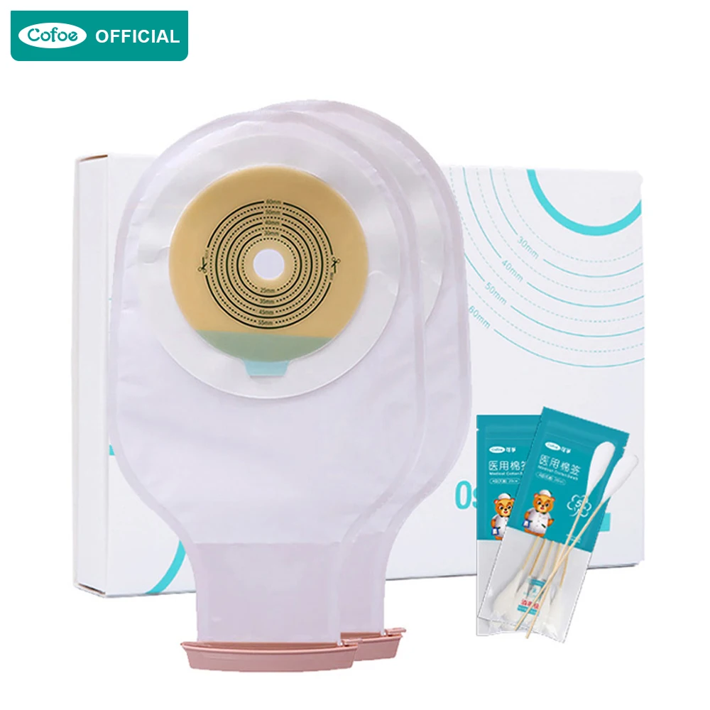 Cofoe 10 шт Ostomy сумки цельные системы Colostomy мешки одноразовые мешок открытия 20 60 мм с