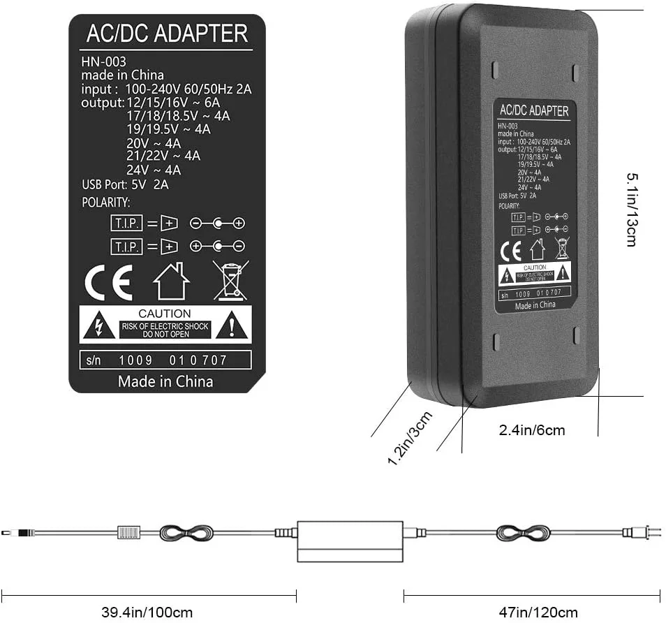 120W AC laptop charger for HP IBM Lenovo Acer ASUS Samsung Sony Fujitsu Gateway Ultrabook Chromebook DC 12V 19V | Компьютеры и офис