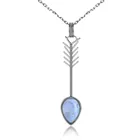 Женское ожерелье из серебра 925 пробы с подвеской в форме груши, 9 х13 мм